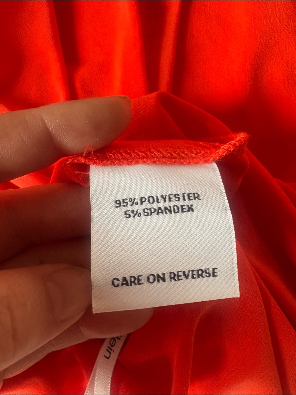 Calvin Klein Red V-Neck Button-Front Blouse - Picture 5 of 6
